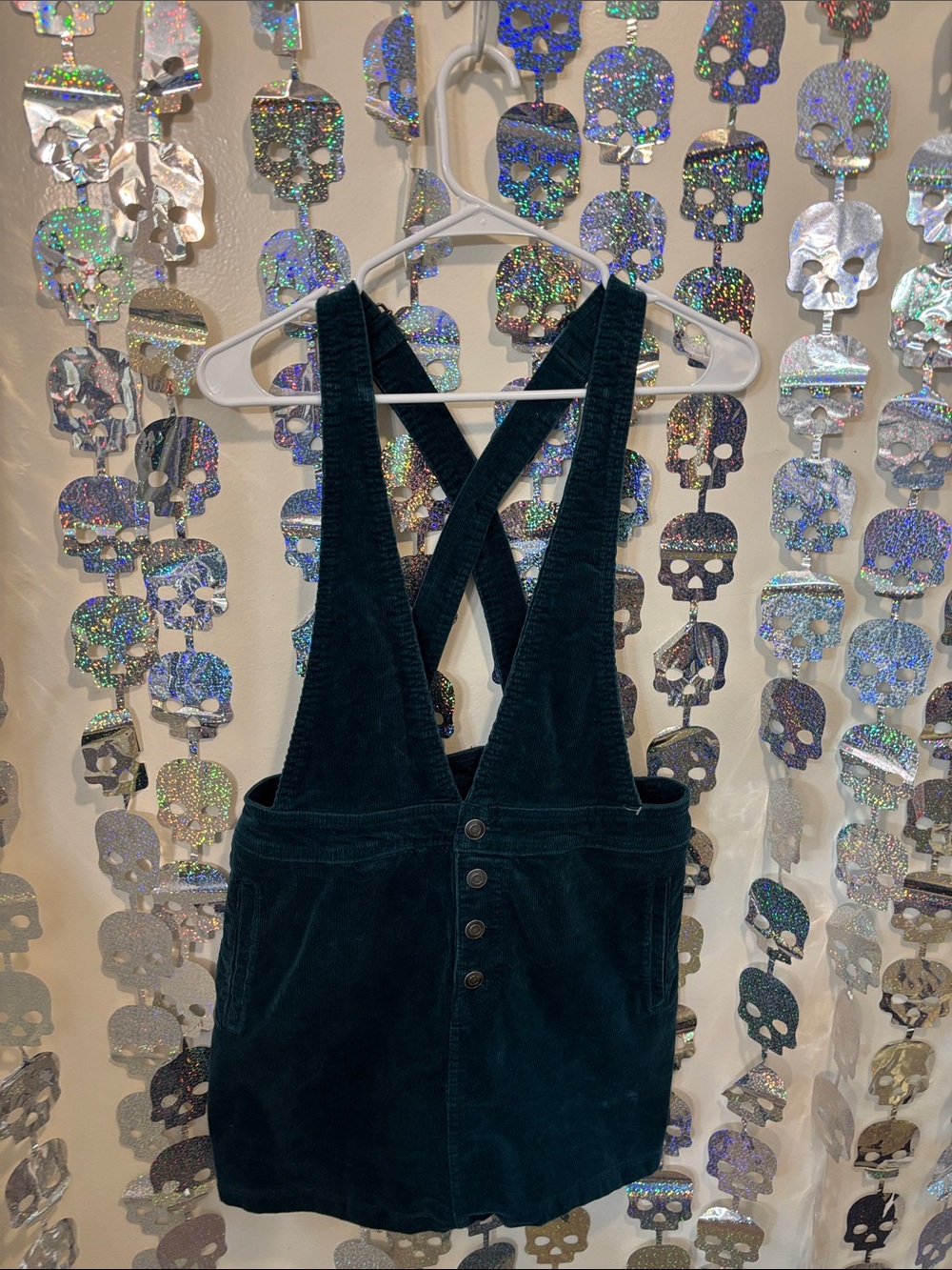 wild fable Teal Corduroy Pinafore Jumper with Crossback Straps